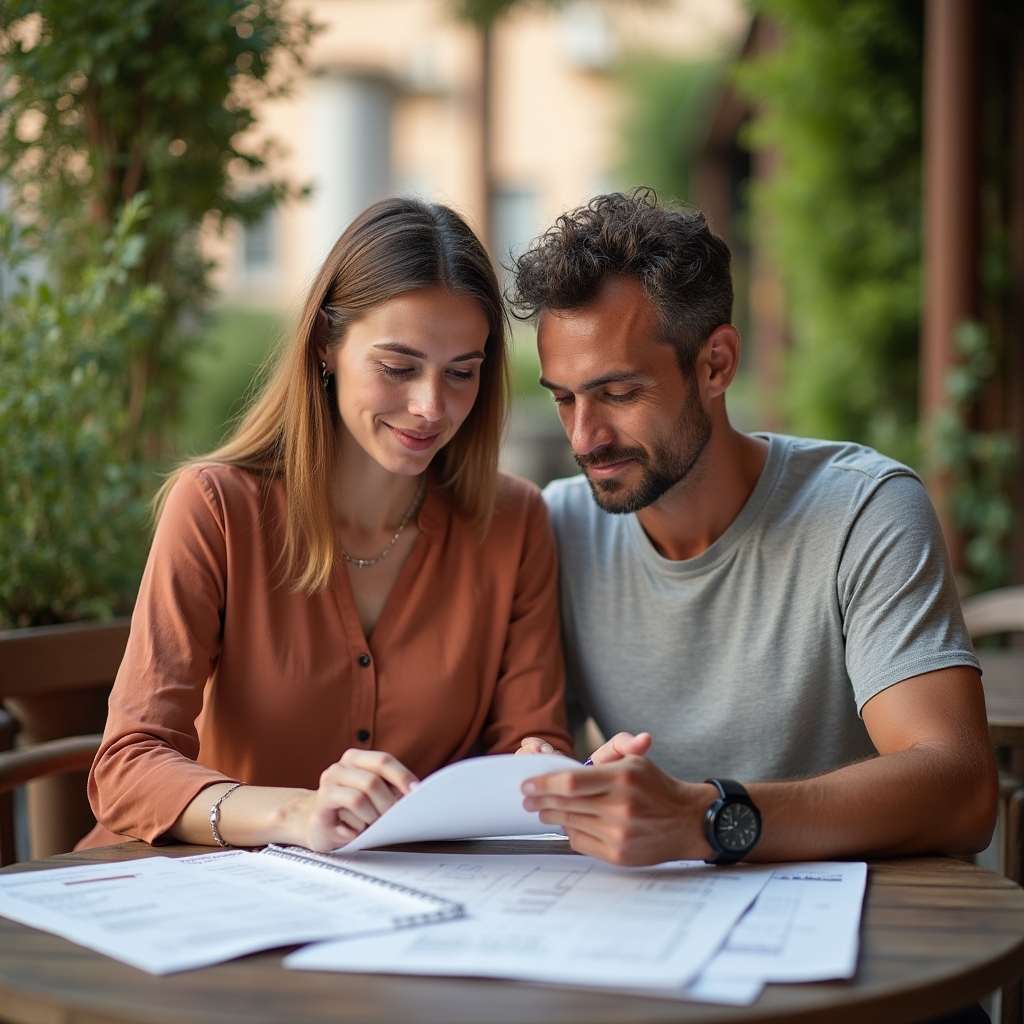 Famiglia che pianifica un fondo di emergenza finanziario